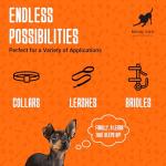 Regal Dog Products Biothane® Beta 520 Super Heavy - Orange - 3/4 Inch x 25 Feet Waterproof Dog Collar Strap