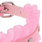 Heart Collar and Leash Set with Lace Edge for Cat, 2PCS Cosplay Rave Jewelry Accessories for XS-M Pet Dog (Pink)