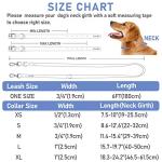 ZALER Dog Collar and Leash Set, Waterproof Adjustable Odor Proof Pet Collars Leashes Easy to Clean, 6FT Dog Leash with 2 Hooks for Large, Medium Small Dogs (L, Blue)