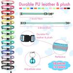 42 Pcs Puppy Collars for Litter Puppy ID Collar with Bell 7.5-12.6 Inch Adjustable Collars for Newborn Dog Cat Nylon Safety Cat Collar for Cats Dogs Pet Supplies (Reflective)