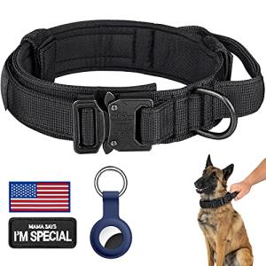 DAGANXI Adjustable Tactical Dog Collar with Handle