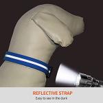 NIMBLE Dog Collar Waterproof Pet Collars Anti-Odor Durable Adjustable PVC & Polyester Soft with Reflective Cloth Stripe Basic Dog Collars S/M/L Sizes (Large (15.35”-24.8”inches), Blue)