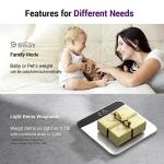 Ovutek Scale for Body Weight, Highly Accurate 450lb Digital Bathroom Scales for People, Automatic Weighing Machine for Baby, Pet, Light Items, Large LED, Sturdy and Durable Base, White