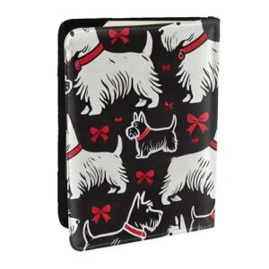 Scottie Dog Leather RFID Passport Holder Wallet