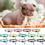42 Pcs Puppy Collars for Litter Puppy ID Collar with Bell 7.5-12.6 Inch Adjustable Collars for Newborn Dog Cat Nylon Safety Cat Collar for Cats Dogs Pet Supplies (Reflective)