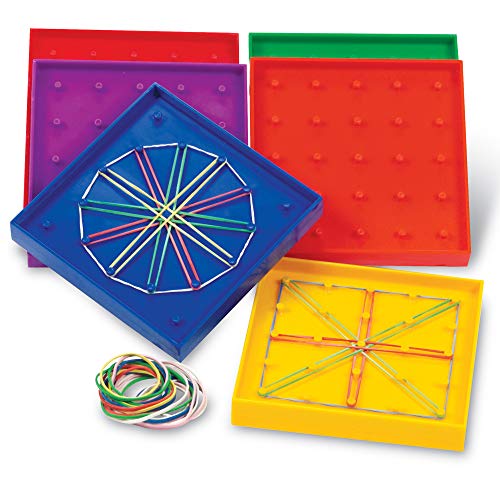 Learning Resources 5-Inch Double-Sided Assorted Geoboard, Set of 6 by Learning Resources