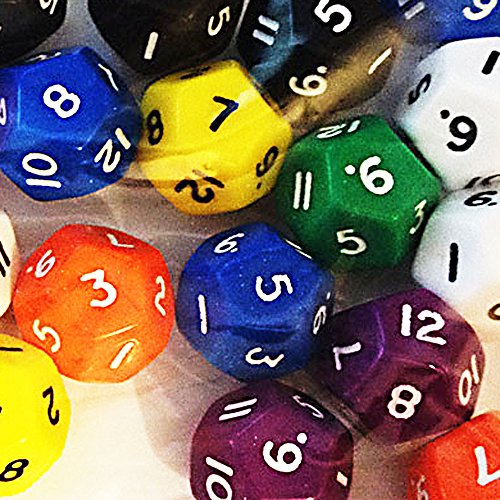 12-sided dice (pack of 12) from Tarquin Publications