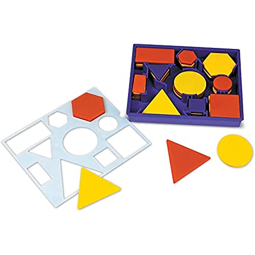 Learning Resources Attribute Block Desk Set in Plastic Storage Tray by Learning Resources