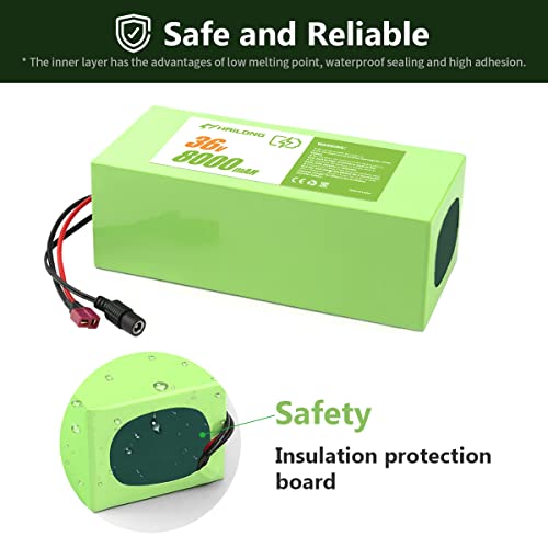 H HAILONG 36V 8Ah Lithium Ebike Battery with Charger