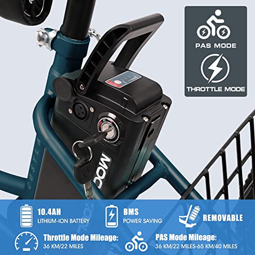 DoCred 350W Electric Tricycle with Basket