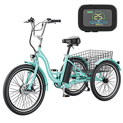 MOONCOOL 350W Adult Electric Tricycle with Basket