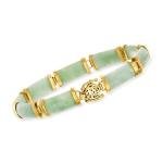 Jade Good Fortune Bracelet in Gold Over Sterling