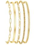 DEARMAY 14K Gold Plated Tennis Bracelet Set