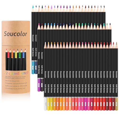 72-Color Soft Core Colored Pencils Set