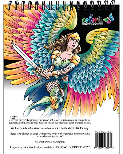 Mythical Fantasy Creatures Adult Coloring Book