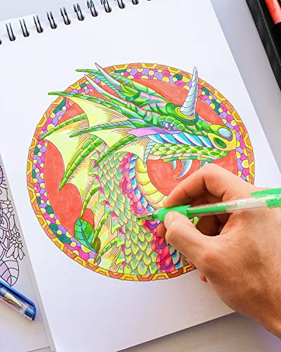 Dragons Adult Coloring Book with 50 Designs