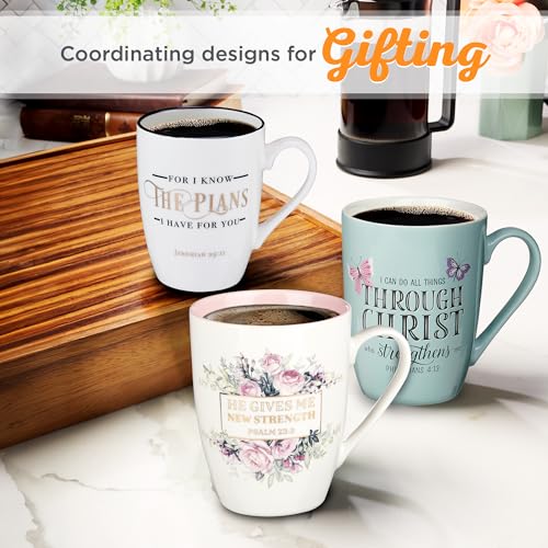 Rose Gold Inspirational Coffee Mug with Psalm 23:3