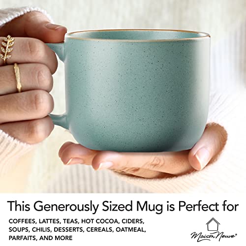 California Teal Ceramic Mug Set - 4 Pieces