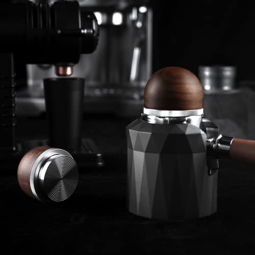 51mm Coffee Distributor and Tamper - Adjustable Walnut