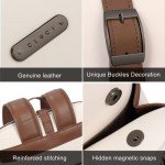 Vintage Leather Laptop Backpack for Women - Brown