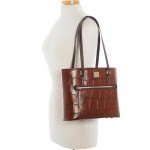 Denison Shopper Tote in Cognac by Dooney & Bourke