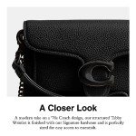 COACH Black Pebble Tabby Wristlet Bag