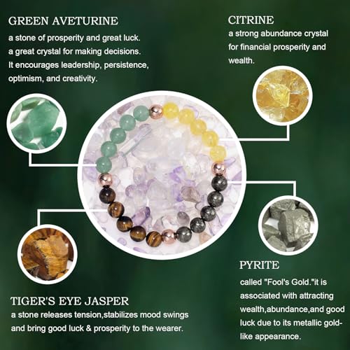 Healing Crystal Beaded Bracelet Attracts Abundance Mother's Day