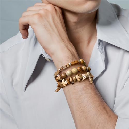 Jade Beaded Bracelet Set for Women - 3pcs