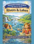 Rivers & Lakes Geography Word Search for Kids