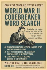 WWII Codebreaker Word Search Puzzle Book for Adults