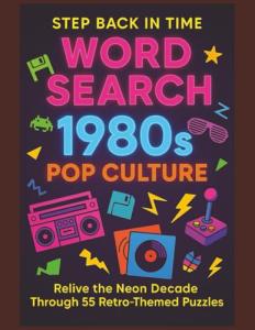 1980s Pop Culture Word Search Puzzle Book