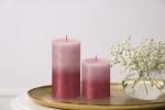 Ash Rose & Red Sunset Metallic Pillar Candles