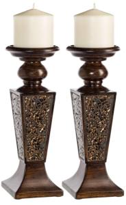 Mosaic Pillar Candle Holder Set for Elegant Decor