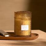 Amber Sandalwood Wood Wick Scented Candle 21Oz