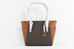 Charlotte Large Brown Leather Top Zip Tote