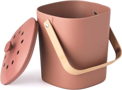 Bamboo Kitchen Compost Bin - Eco-Friendly Design