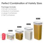 CHEFSTORY Airtight Food Storage Containers Set, 14 PCS Kitchen Storage Containers with Lids for Flour, Sugar and Cereal, Plastic Dry Food Canisters for Pantry Organization and Storage