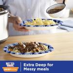 Dixie Ultra, Deep Dish Paper Plates, 28 Oz, 18 Count, Heavy Duty, Microwave-Safe, Soak-Proof, Cut Resistant, Disposable Plates For Heavy, Messy Meals