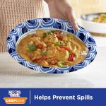 Dixie Ultra, Deep Dish Paper Plates, 28 Oz, 18 Count, Heavy Duty, Microwave-Safe, Soak-Proof, Cut Resistant, Disposable Plates For Heavy, Messy Meals