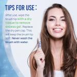 Teeth Whitening Pen Gel Kit: 35% Carbamide Peroxide Gel for Stain Removal - No Sensitivity with Remineralizing Pen for a Brighter Whiter Smile Mint (5 Pack)