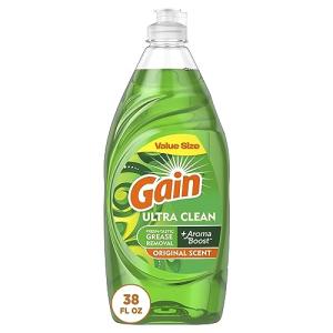 Gain Ultra Dishwashing Liquid Dish Soap, Original Scent, 38 fl oz