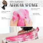 African Net Sponge Authentic - 2 Pieces Exfoliating Body Scrubber Bath Sponge - Back Scrubber Washcloth for Shower - Real African Scrub Exfoliator Body Care Bathing Accessories for Women
