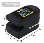 Zacurate 500C Elite Fingertip Pulse Oximeter Blood Oxygen Saturation Monitor with Silicon Cover, Batteries and Lanyard (Mystic Black)