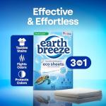 Earth Breeze Laundry Detergent Sheets Fresh Scent - 60 Loads Eco Liquidless Soap - Travel-Friendly for Hot & Cold Cycles, Tackles Tough Stains & Odors - Gentle on Skin, 30 Ct