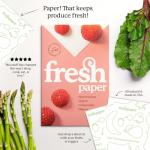 FRESHPAPER Keeps Fruits & Vegetables Fresh for 2-4x Longer, 8 Reusable Food Saver Sheets for Produce (1 Pack), Made in the USA by The FRESHGLOW Co