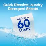 Earth Breeze Laundry Detergent Sheets Fresh Scent - 60 Loads Eco Liquidless Soap - Travel-Friendly for Hot & Cold Cycles, Tackles Tough Stains & Odors - Gentle on Skin, 30 Ct