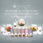 Teabloom Flowering Tea - 12 Unique Varieties of Fresh Blooming Tea Flowers - Hand-Tied Natural Green Tea Leaves & Edible Flowers - 12-Pack Gift Canister - 36 Steeps, Makes 250 Cups