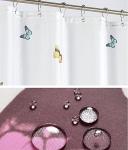 AO BLARE Multicolored Butterflies Shower Curtain Polyester Fabric Bathroom Shower Curtain Set with Hooks, 72 X 72 Inch