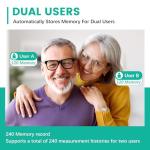 Oklar Blood Pressure Monitor Upper Arm Monitors for Home Use BP Machine Sphygmomanometer with 2x120 Reading Memory Adjustable Arm Cuff 8.7"-15.7" Large Display with LED Background Light Storage Bag