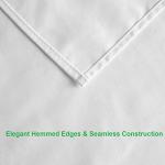 spring Home Waterfall Ruffled Fabric Shower Curtain Size 72 x72 inch (White)